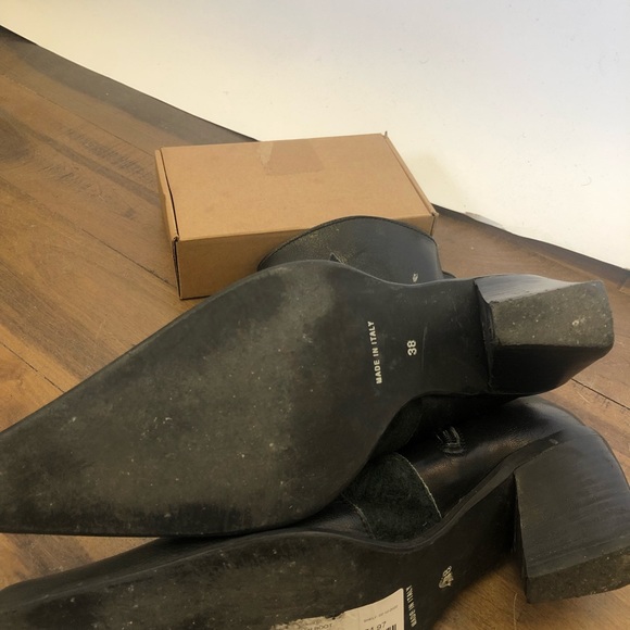 Leather Cowboy heel Boots Size 38 - Picture 2 of 3